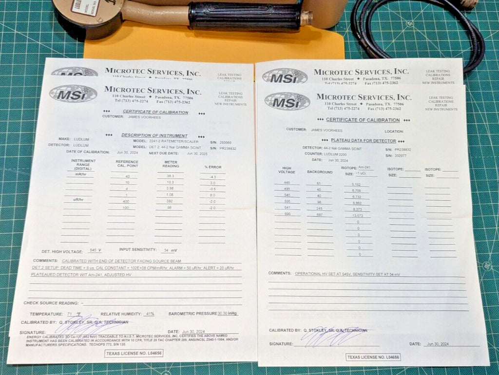 NORM Ludlum Model 2241-2 Digital Survey Meter 2x Probes + Case 2026 CALIBRATION!