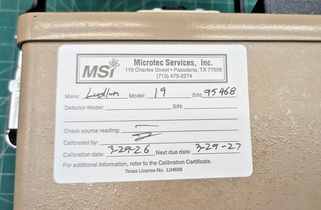 1x Guaranteed & 2026 Calibrated Ludlum Model 19 NaI Micro R Meter With Hard Case