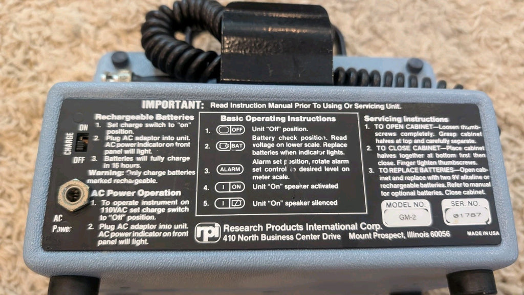 Rpi Gm-2 Survey Meter For End Window Probe Or Other Geiger Counter Meter