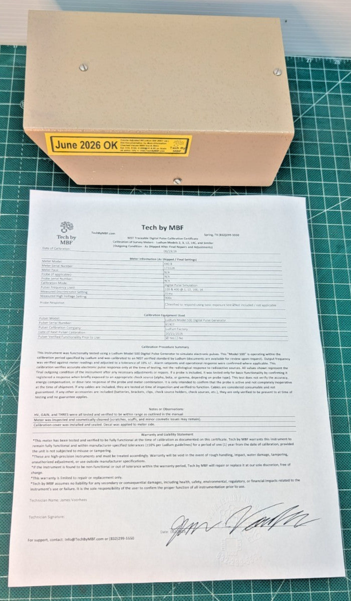 Ludlum Benchtop Rate Meter 440-8 BNC + Data Out + Manuals! Tested + Guarante