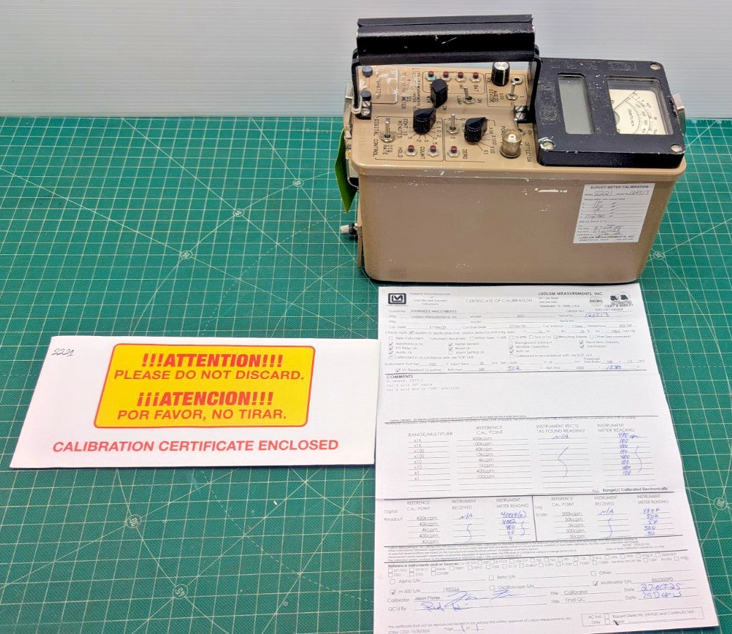 Ludlum FACTORY Calibrated Model 2221 Scaler Ratemeter!