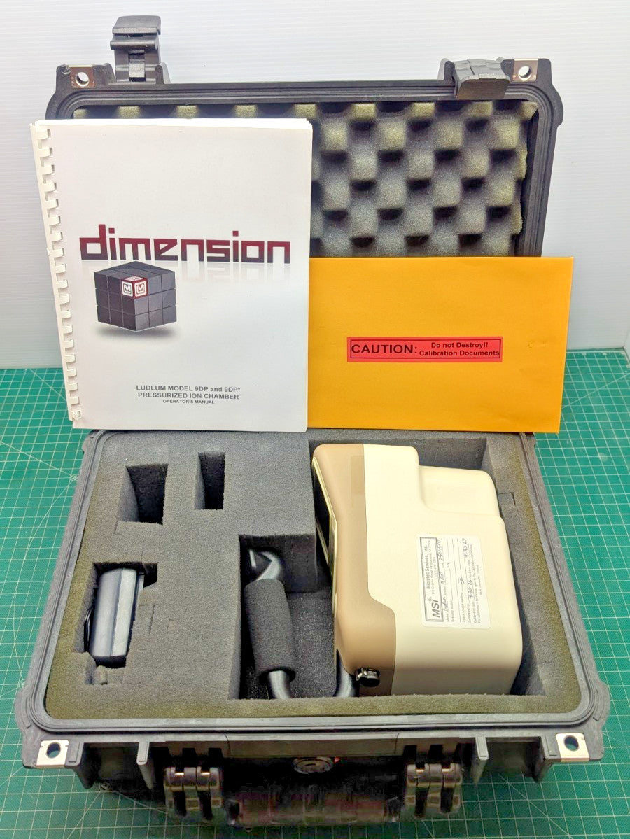 Ludlum 9DP Ion Chamber 2026 Calibrated Rechargeable Batt Hard case 1yr Warr!