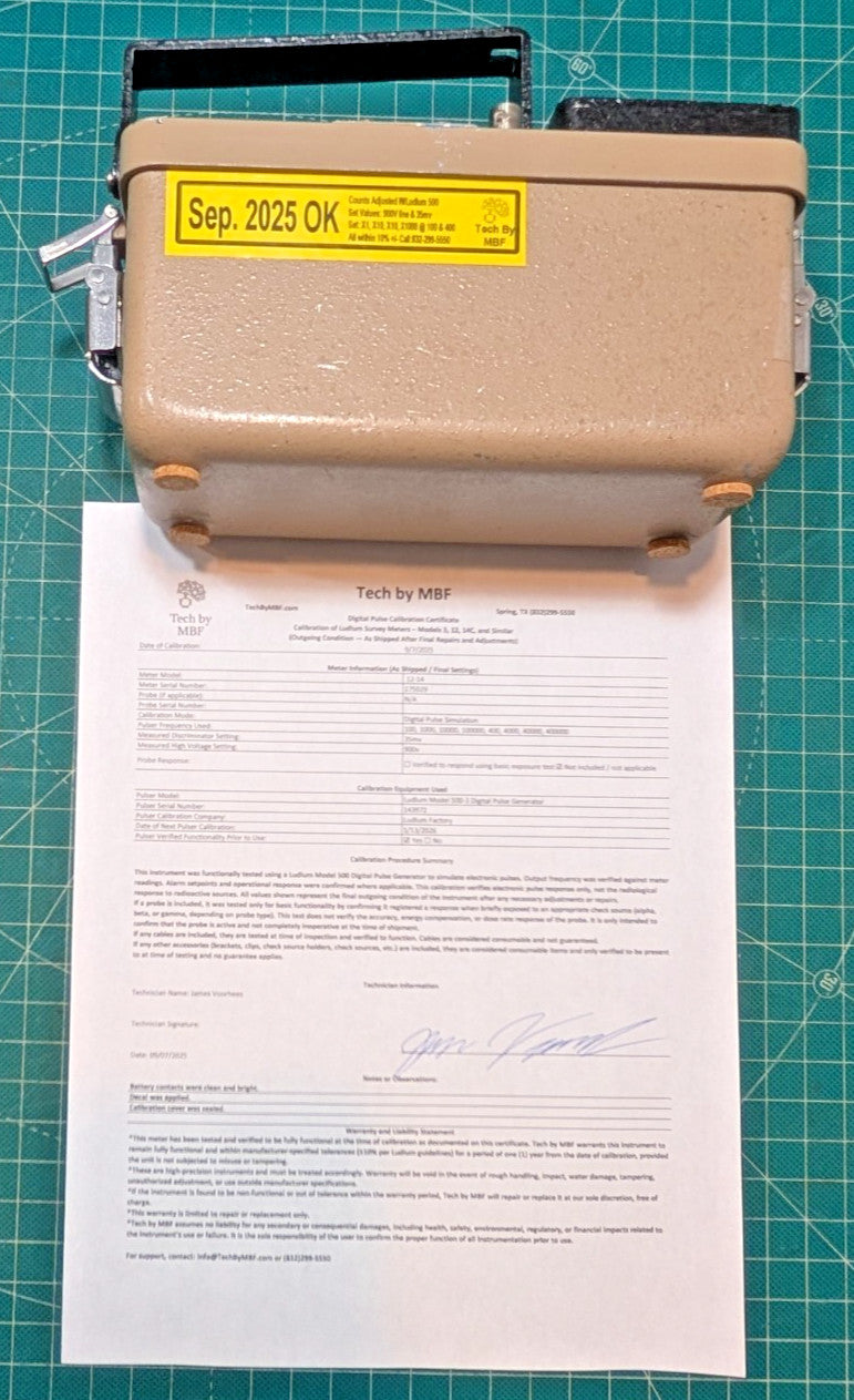 1x Ludlum Model 12 RateMeter, CALIBRATED, and GUARANTEED for 1 yr