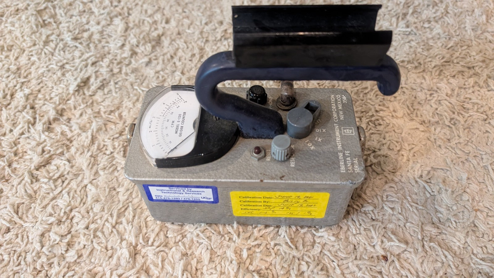Eberline E-120 GM Survey Meter Tested and Working Guaranteed