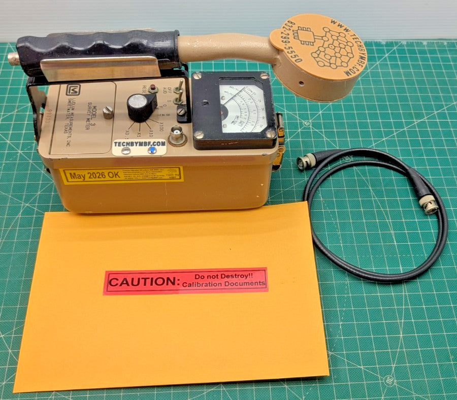 1x CLEAN BNC Ludlum Model 3 Survey Meter  44-9 2026 Calibrated, and GUARANTEED