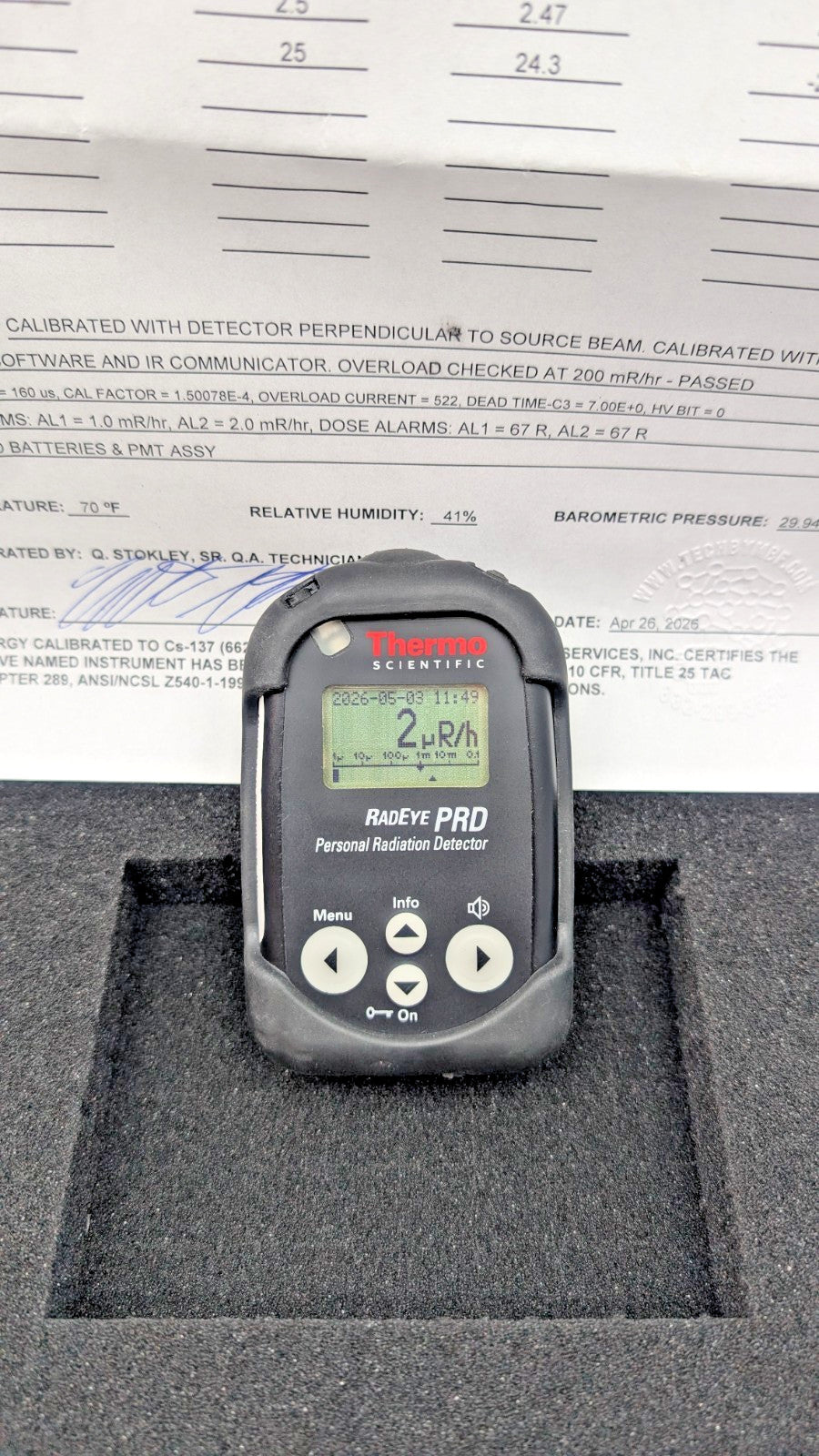 1x 2026 Calibrated Thermo RadEye PRD with All Menus UNLOCKED! 1 yr guarantee!
