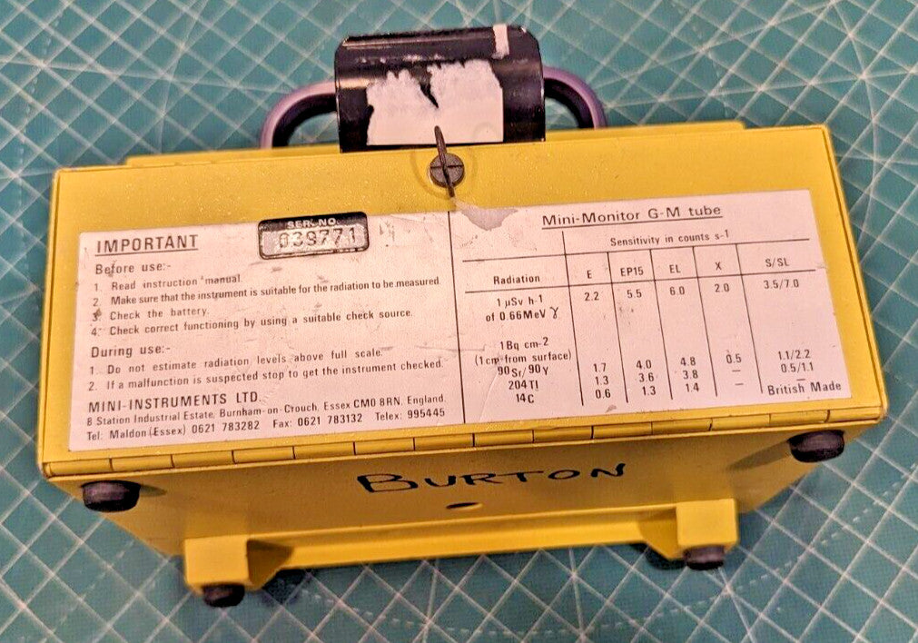 Series 900 Mini-monitor G-M Tube Verified, and GUARANTEED No Probe