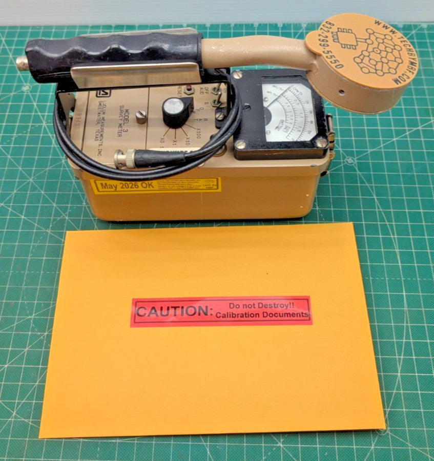 1x CLEAN BNC Ludlum Model 3 Survey Meter  44-9 2026 Calibrated, and GUARANTEED
