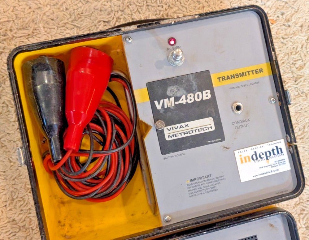 Vivax Metrotech VM-480B Split Box Pipe and Cable Locator With Cables