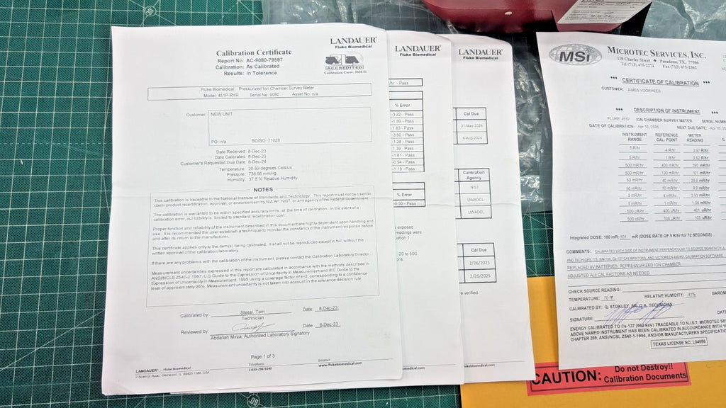NEW! Fluke Inovision 451-P Ion Chamber 2026 Calibrated and NEVER USED 1yr Warr!