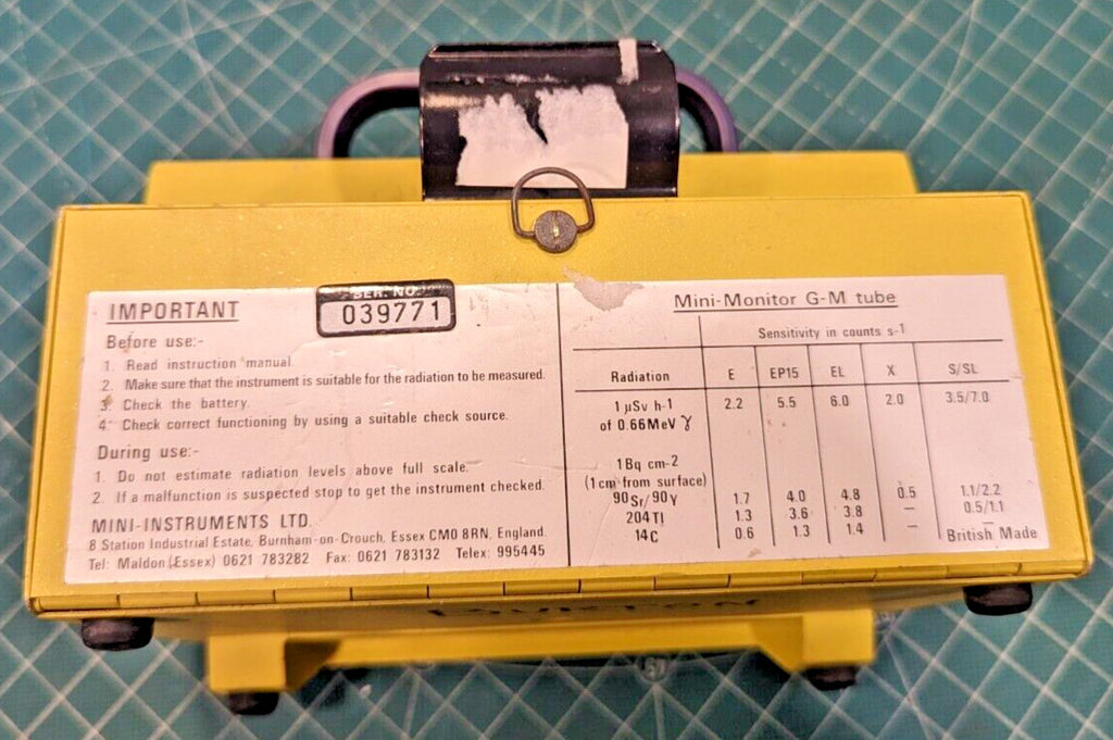 Series 900 Mini-monitor G-M Tube Verified, and GUARANTEED No Probe