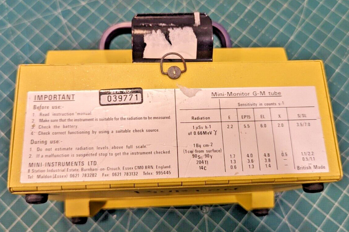 Series 900 Mini-monitor G-M Tube Verified, and GUARANTEED No Probe