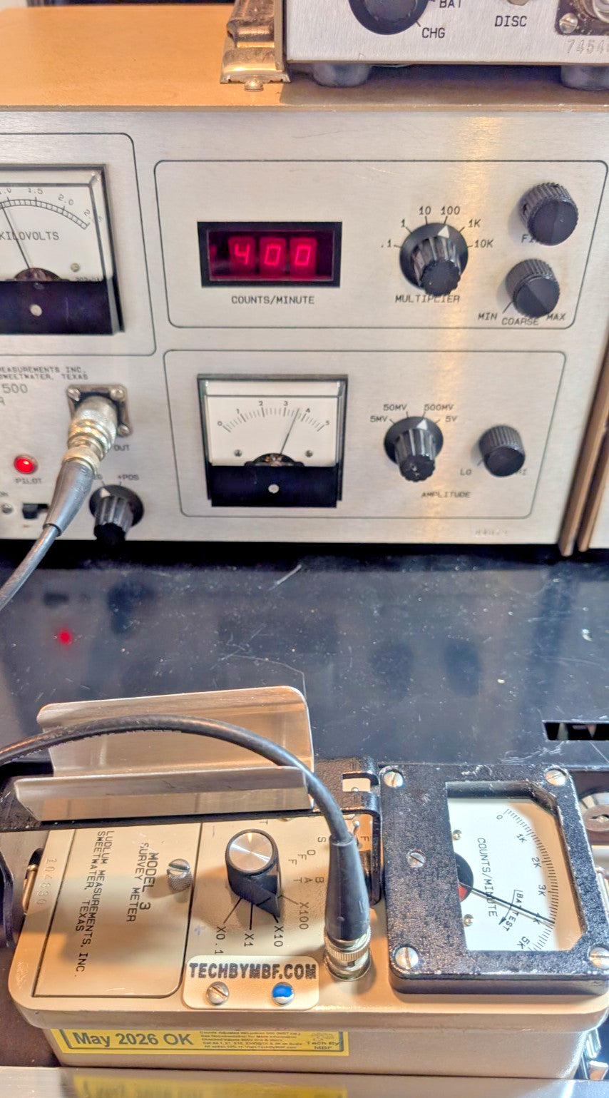 1x CLEAN BNC Ludlum Model 3 Survey Meter CPM 44-9 '26 Calibrated, and GUARANTEED