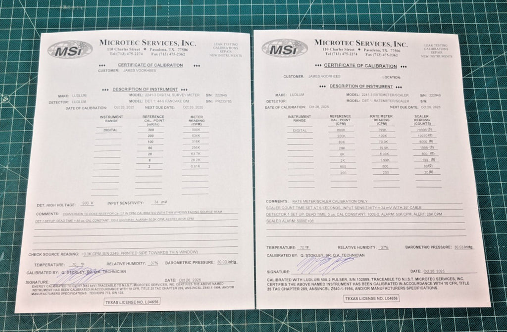 Ludlum Model 2241-3, 44-2, 44-9, 133-7 + Case Guaranteed & NIST 2026 Calibrated!