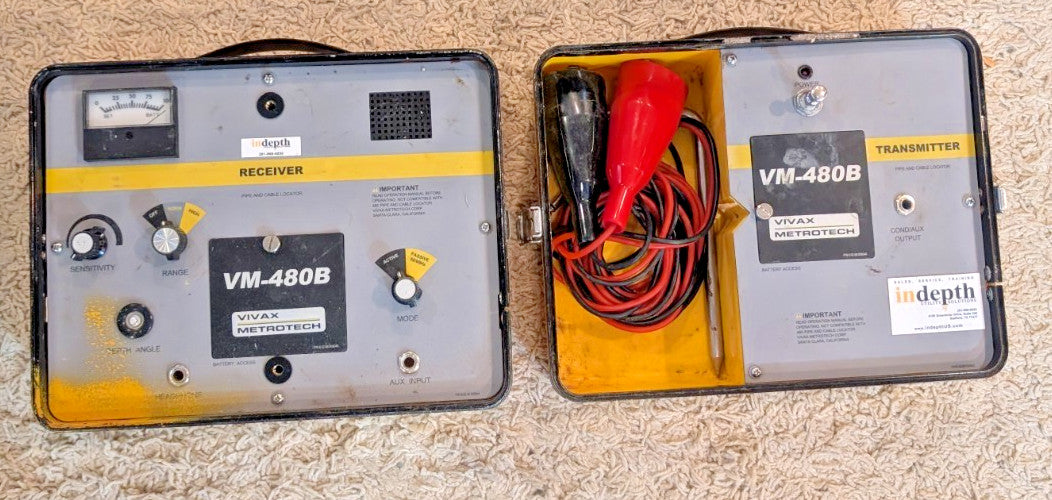 Vivax Metrotech VM-480B Split Box Pipe and Cable Locator With Cables