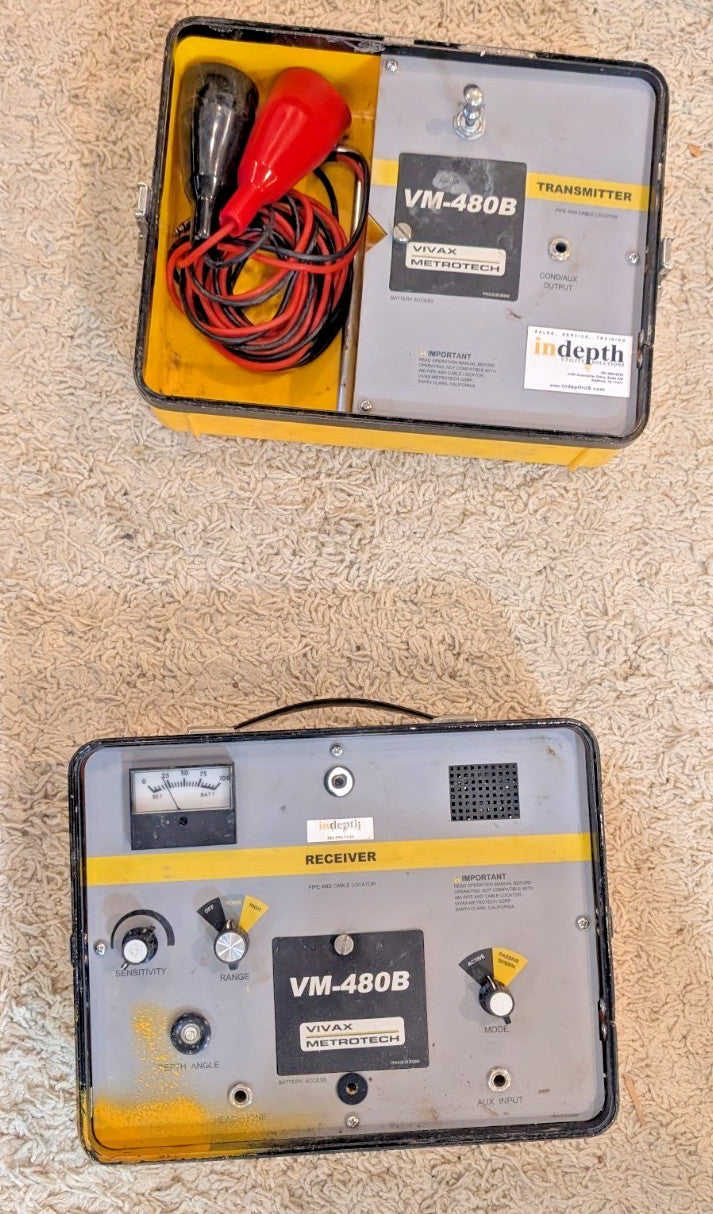 Vivax Metrotech VM-480B Split Box Pipe and Cable Locator With Cables