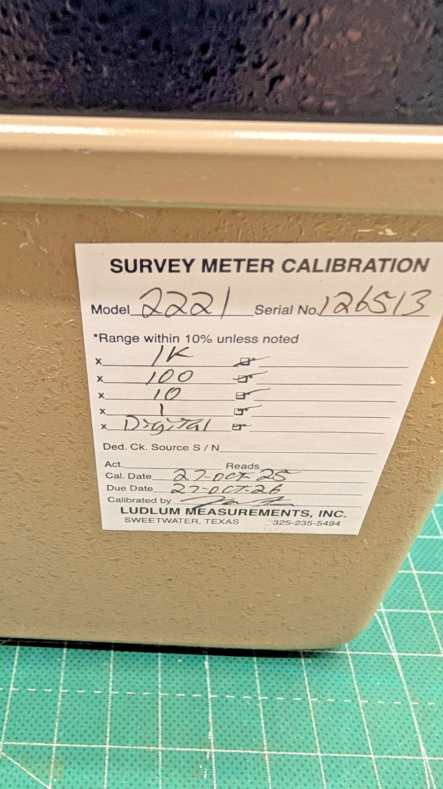 Ludlum FACTORY Calibrated Model 2221 Scaler Ratemeter!