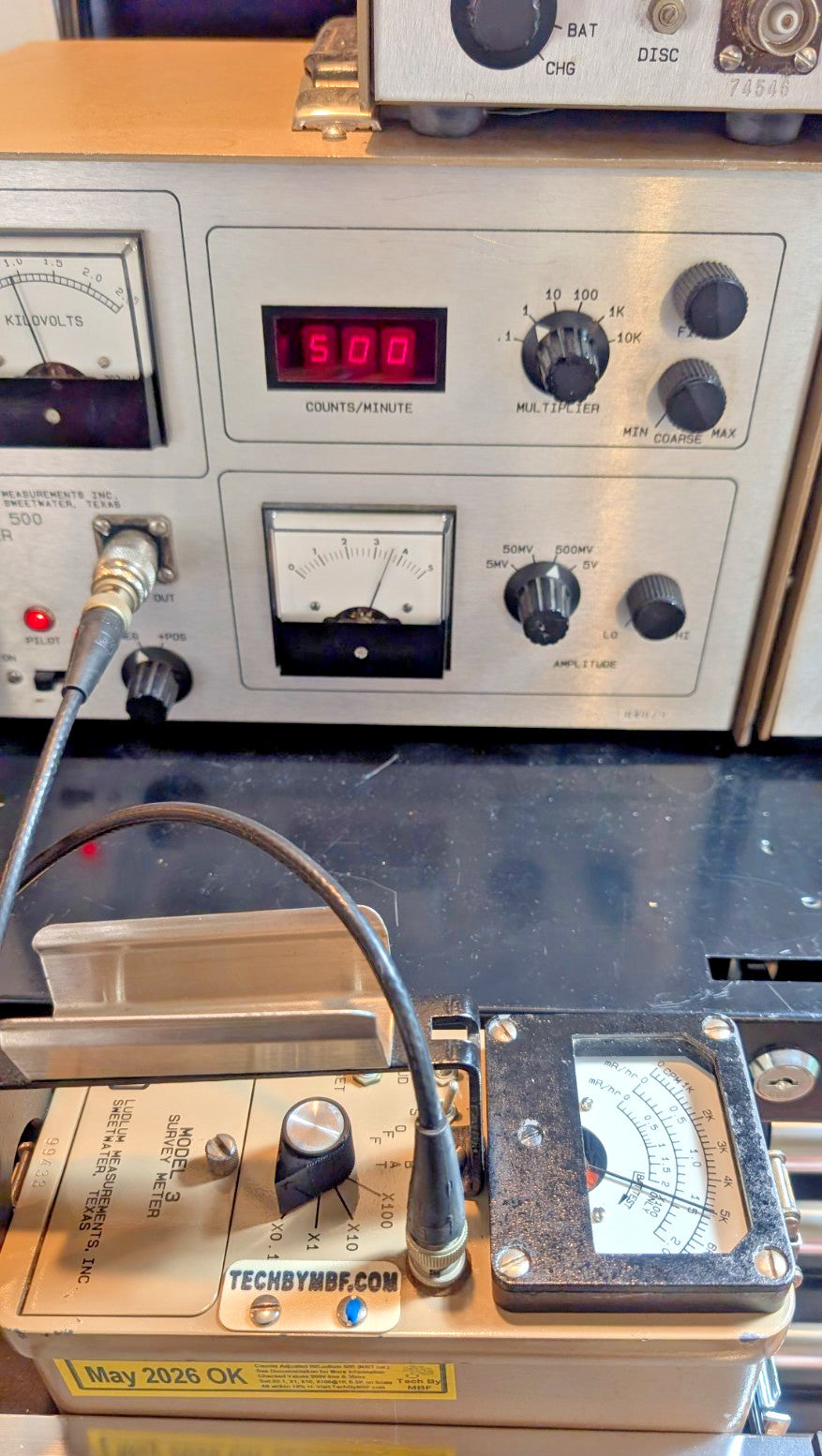1x CLEAN BNC Ludlum Model 3 Survey Meter  44-9 2026 Calibrated, and GUARANTEED