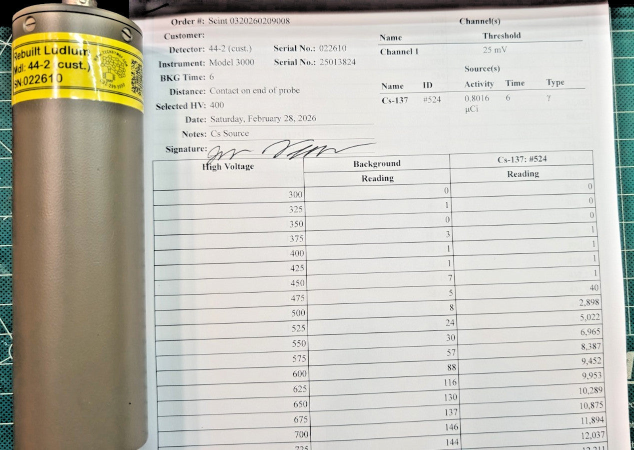 1x 44-2 Ludlum Equivalent Shorter Gamma Scintillation Probe GUARANTEED for 1 yr