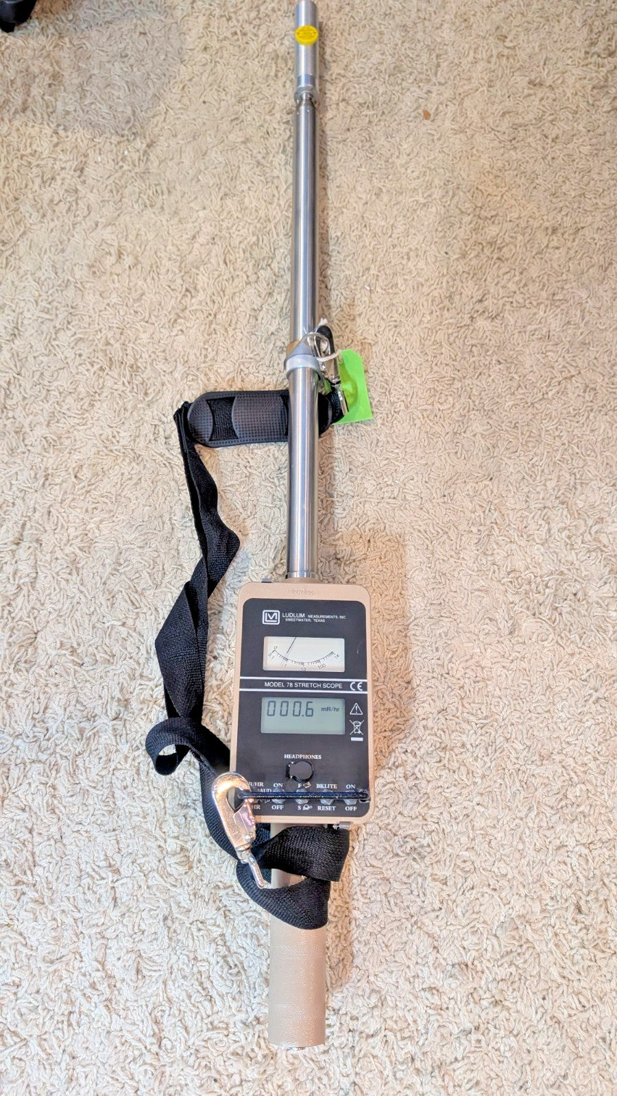 Ludlum FACTORY Calibrated M-78 Stretch Scope Survey Meter Background to 1kR/hr