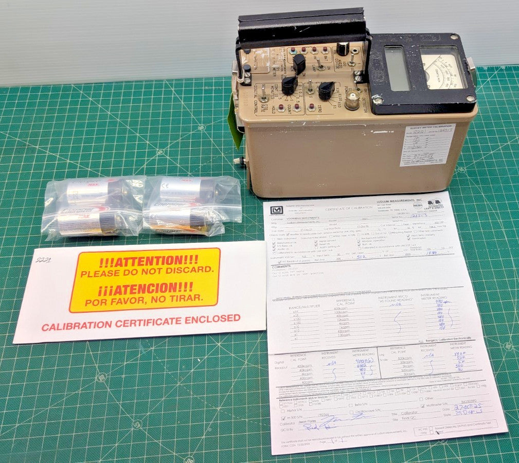 Ludlum FACTORY Calibrated Model 2221 Scaler Ratemeter!