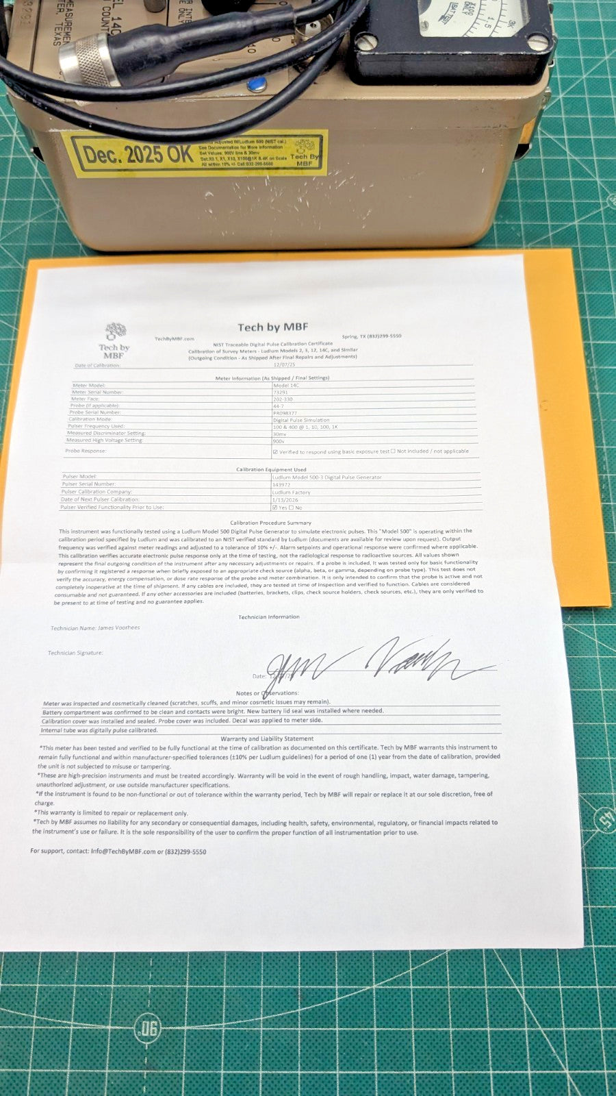 NIST 2025 Calibrated! Ludlum Model 14C + 44-7 Probe Guaranteed for 1 year!