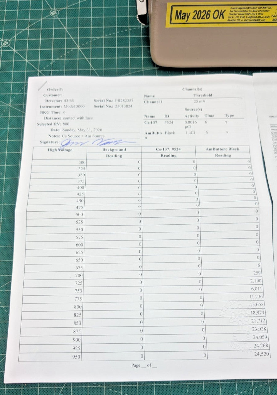 Alpha Meter Ludlum Model 3 + 43-65  2026 CALIBRATION!