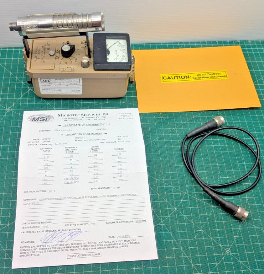 1x 2025 Calibrated Ludlum Model 3 with 44-6 and hard side case 1yr Guarantee!