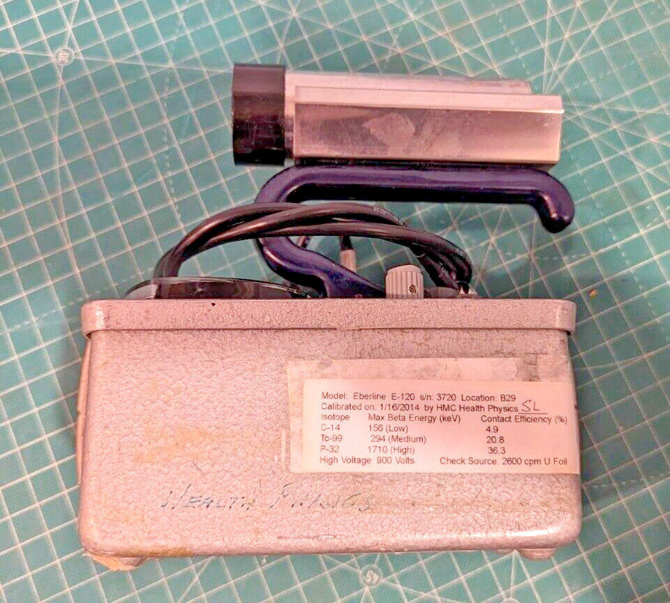1x CLEAN Eberline E-120 Survey Meter And Probe Tested, Verified, and GUARANTEED