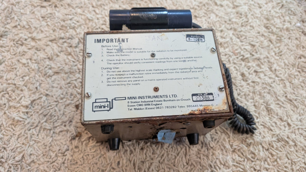 Mini Monitor Series 5.10 With Failed End Window Probe Geiger Counter Meter