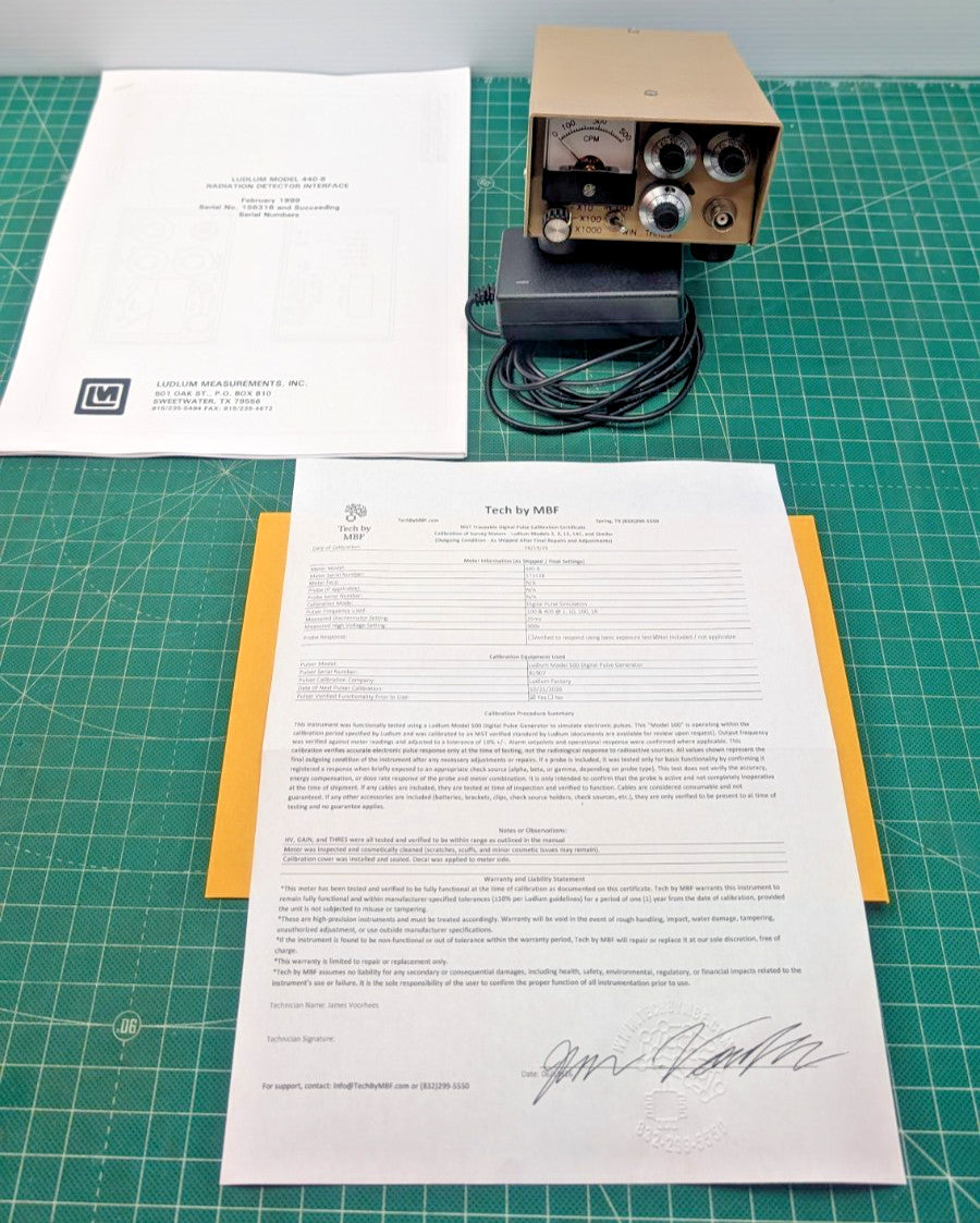 Ludlum Benchtop Rate Meter 440-8 BNC + Data Out + Manuals! Tested + Guarante