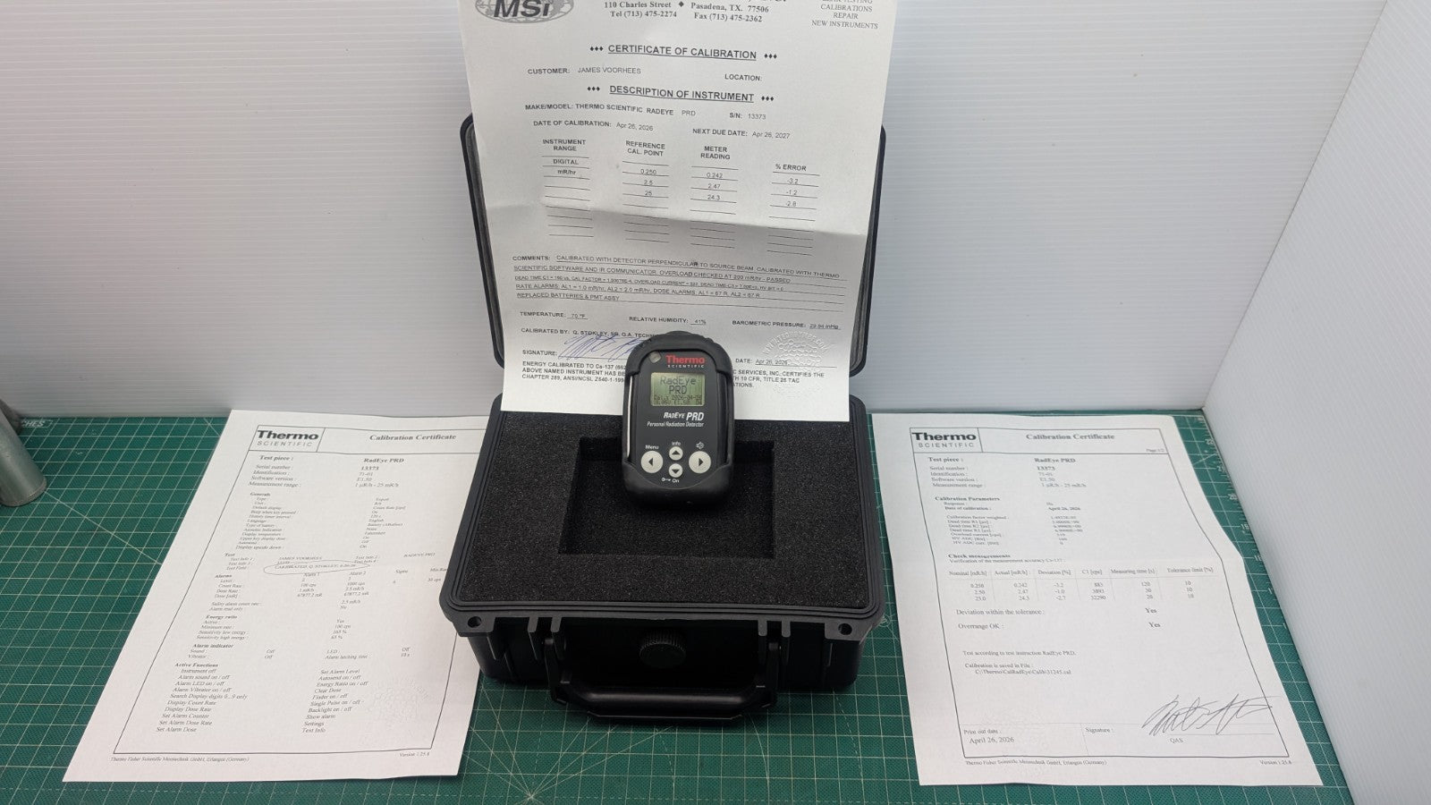 1x 2026 Calibrated Thermo RadEye PRD with All Menus UNLOCKED! 1 yr guarantee!