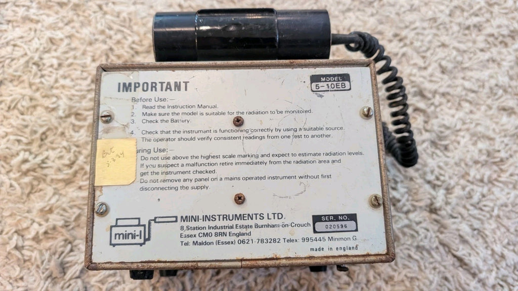 Mini Monitor Series 5.10 With End Window Probe Geiger Counter Meter