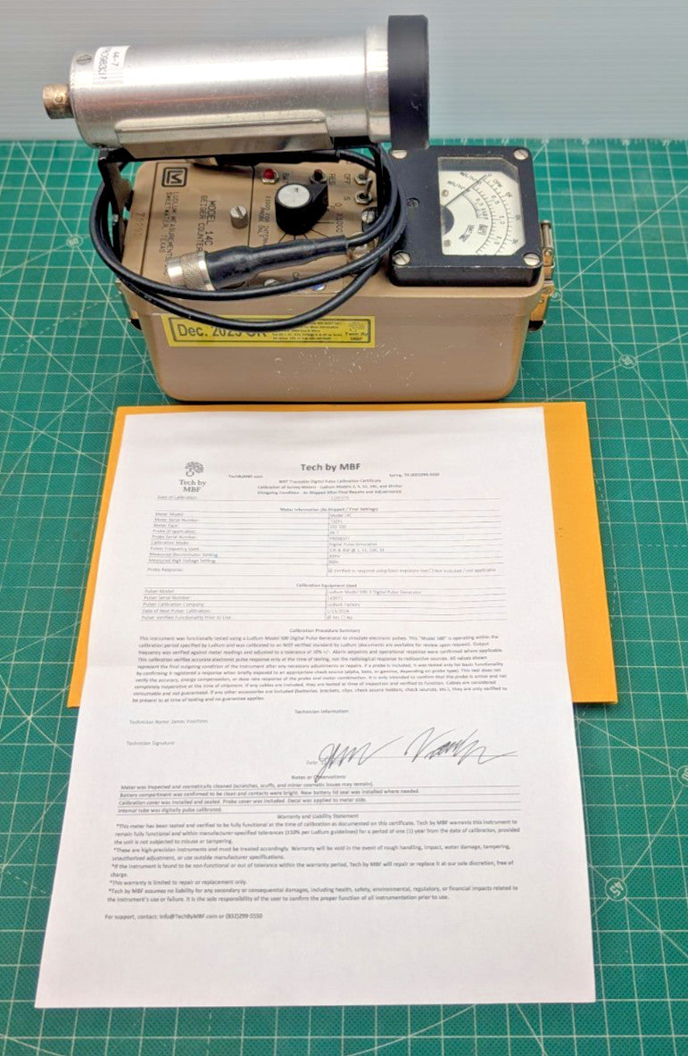 NIST 2025 Calibrated! Ludlum Model 14C + 44-7 Probe Guaranteed for 1 year!