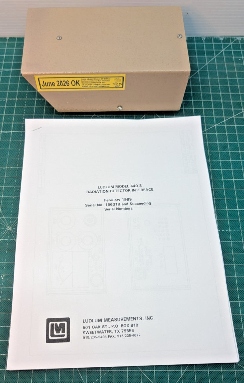 Ludlum Benchtop Rate Meter 440-8 BNC + Data Out + Manuals! Tested + Guarante