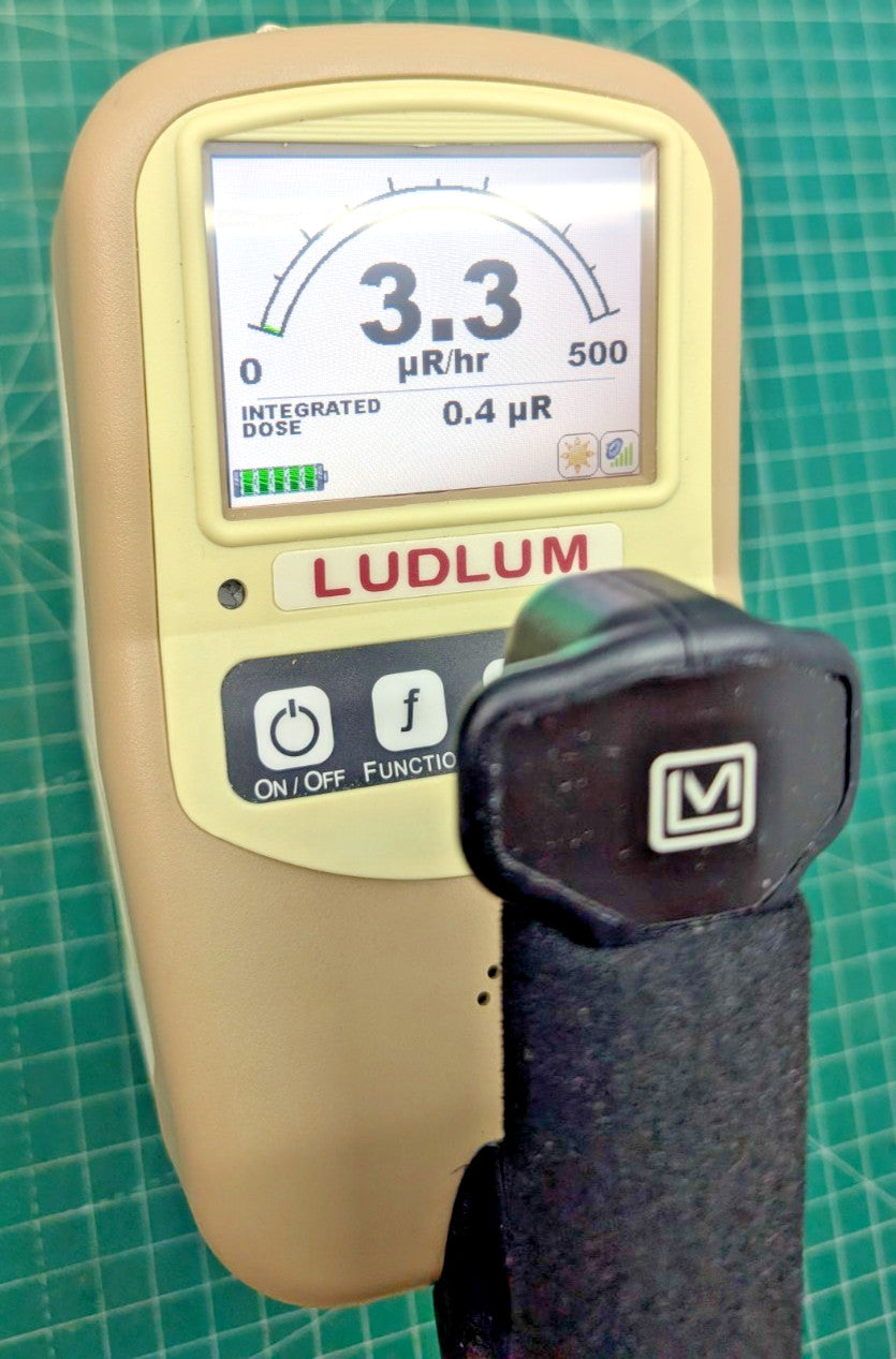 Ludlum 9DP Ion Chamber 2026 Calibrated Rechargeable Batt Hard case 1yr Warr!