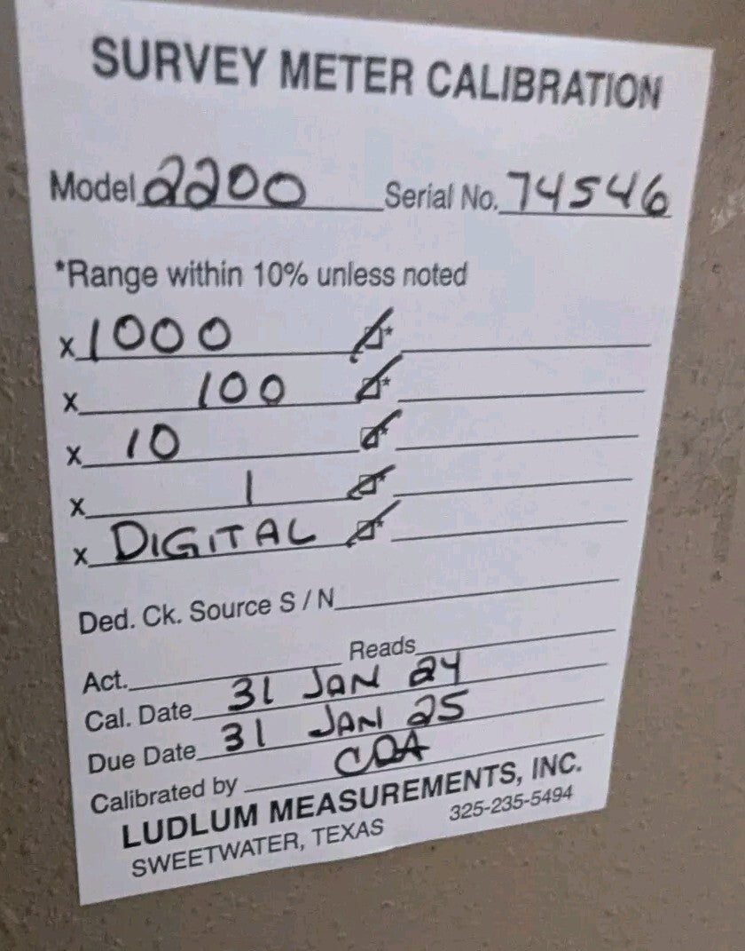 Ludlum Model 500 Pulser Tested And Guaranteed