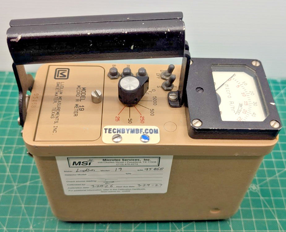1x Guaranteed & 2026 Calibrated Ludlum Model 19 NaI Micro R Meter With Hard Case