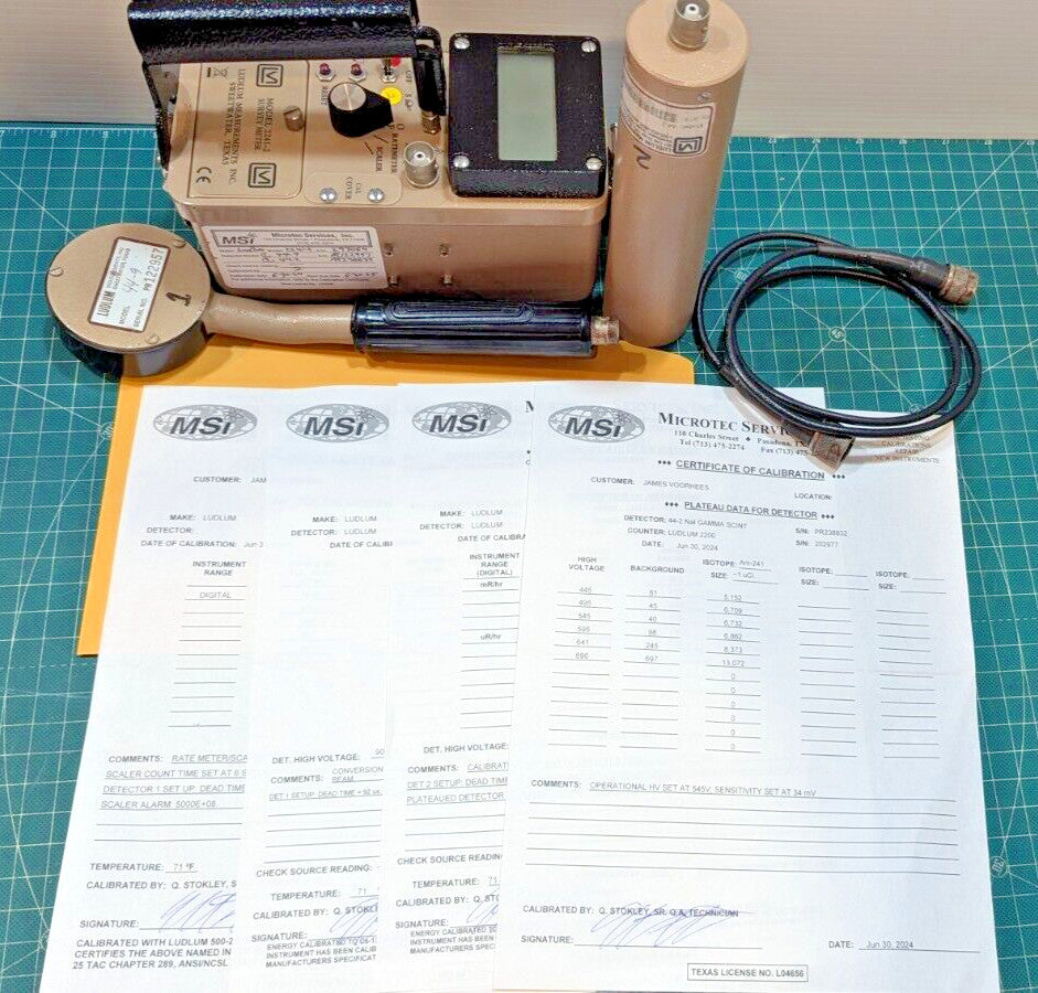 NORM Ludlum Model 2241-2 Digital Survey Meter 2x Probes + Case 2026 CALIBRATION!
