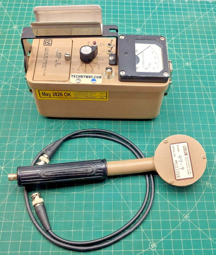 1x CLEAN BNC Ludlum Model 3 Survey Meter CPM 44-9 '26 Calibrated, and GUARANTEED