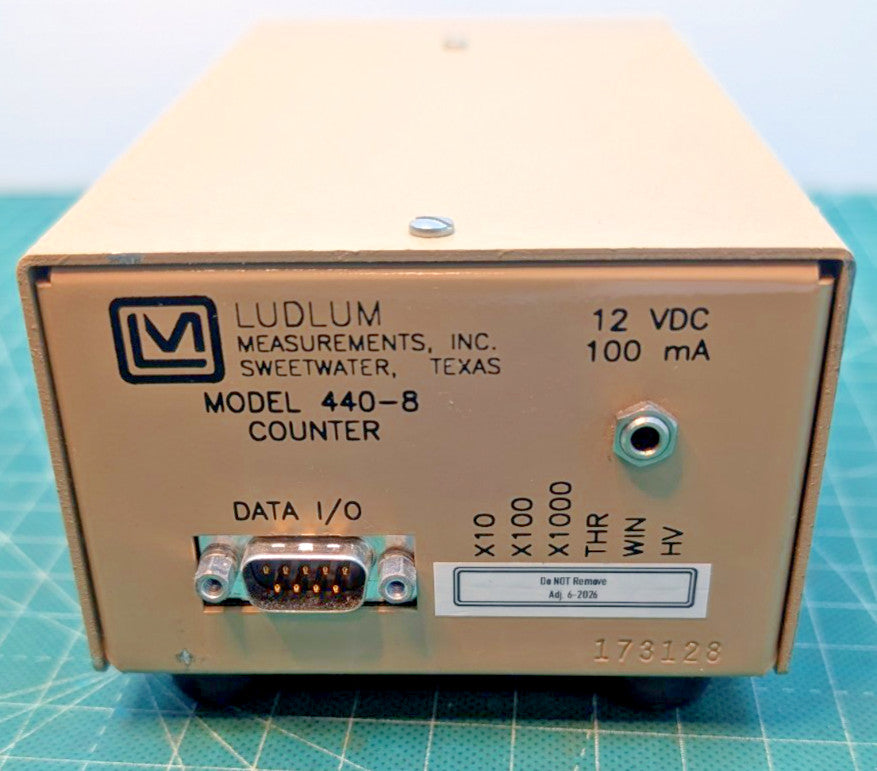 Ludlum Benchtop Rate Meter 440-8 BNC + Data Out + Manuals! Tested + Guarante