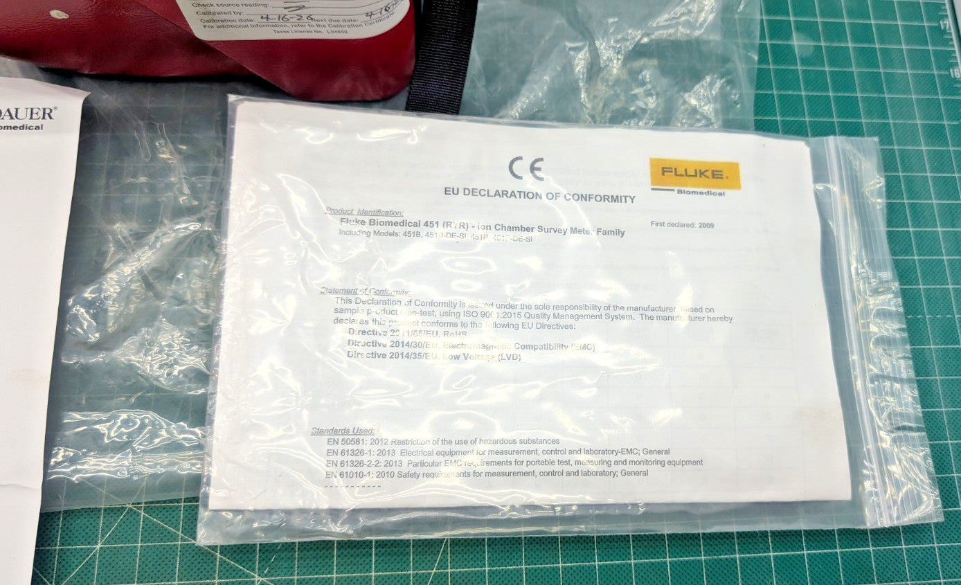 NEW! Fluke Inovision 451-P Ion Chamber 2026 Calibrated and NEVER USED 1yr Warr!
