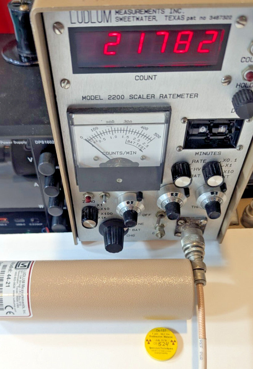 1x Ludlum 44-21 Beta Gamma Scintillator Probe, Verified, and GUARANTEED for 1 yr
