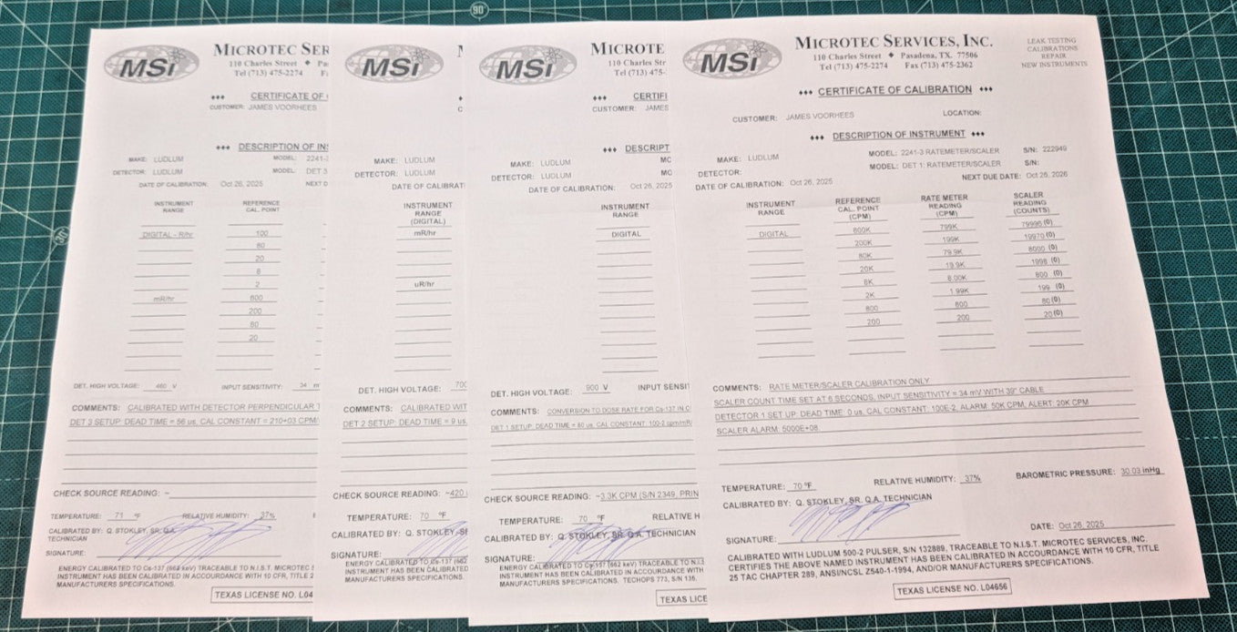 Ludlum Model 2241-3, 44-2, 44-9, 133-7 + Case Guaranteed & NIST 2026 Calibrated!