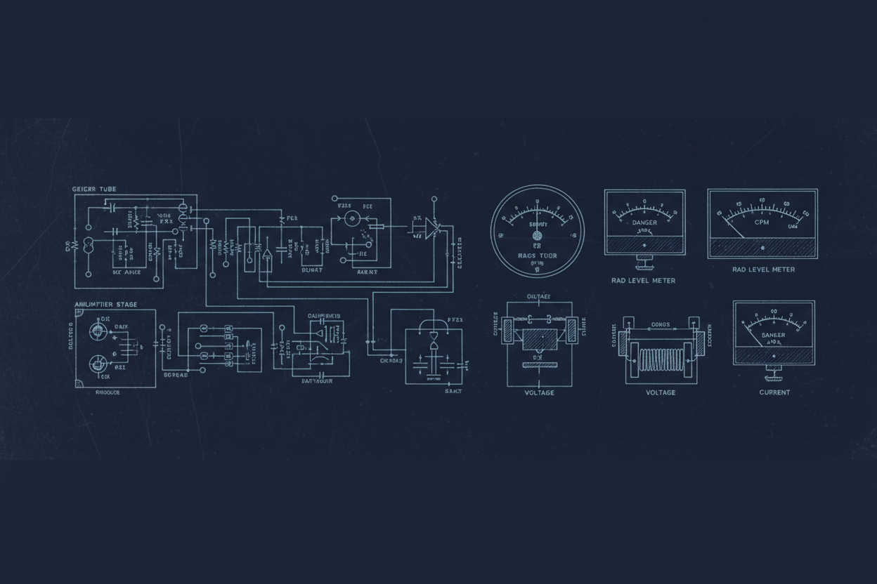 Technical blueprint schematic